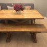 Wooden dining table and bench.                                             SOFA NOT INCLUDED!!!!!!!! Image 3