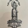 Antique Ironstone Scale Plate Lady Justice from a Victorian Grocer's Balance 1860s Image 7