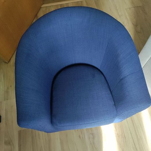blue tub chair
