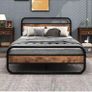Double Bed Metal Platform Bed Frame Image 8