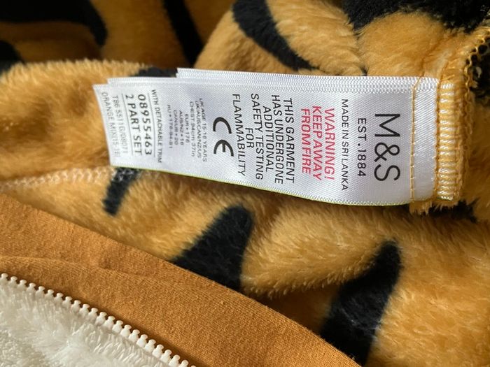 Tiger Onesie from Marks & Spencers Age 15/16 Years