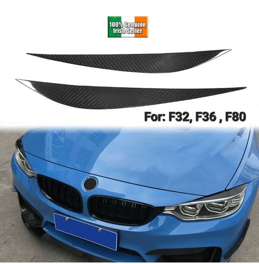 2Pcs/Set Carbon Fiber Headlight Eyebrows Eye Lid Cover fit for BMW 4 Series F32 F33 F36