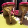 Rhinestones pink shoes size uk 2 worn Image 2