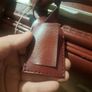 Oxblood red burgundy leather expanding travel suitcase vintage Image 8