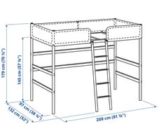 Ikea Tuffing Loft bed with desk
