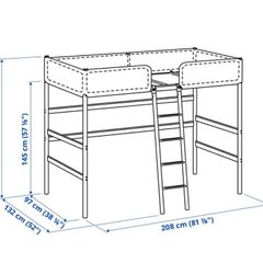 Ikea Tuffing Loft bed with desk