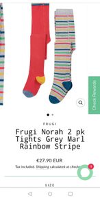 frugi tights 2 pack 4-6y