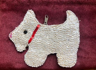 Beaded West Highland Terrier Purse