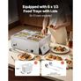 220v 3 pin plug NEW Commercial Food Warmer, 1500W Electric Stainless Steel BAIN MARIE Steam Warmer with Lid, 6-Pan Image 3