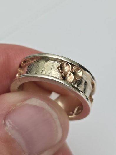 Brand New 925 Silver & 9ct Gold Ring