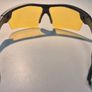 Wraparound sports sunglasses with yellow lenses - black frame Image 2
