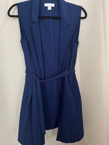 New Navy Sleeveless Jacket