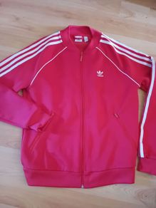 Red Adidas Full Zip Top Uk Size 10