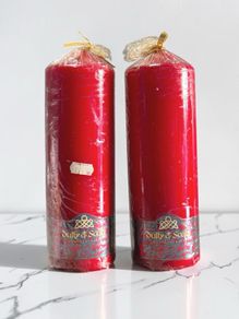 New Duffy & Scott Red Pillar Candles