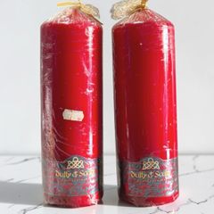 New Duffy & Scott Red Pillar Candles