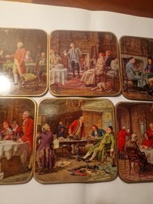 6 Vintage Mid Century Table Mats