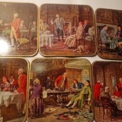 6 Vintage Mid Century Table Mats