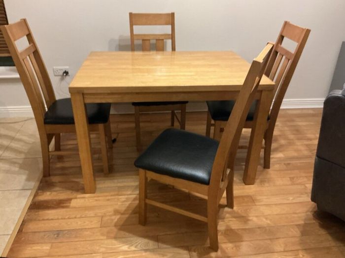 Dining room table and chairs