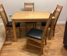 Dining room table and chairs