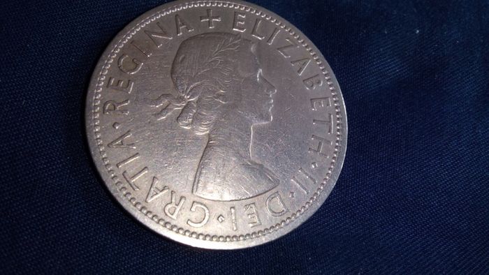 1955 Elizabeth II Half Crown.