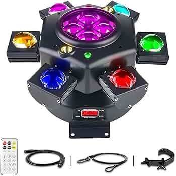 6 Arms 150W Moving Head Light Beam Laser Strobe Effect DMX Stage Rotating DJ Disco Party Bars Show Full Colour LED Beam Lights
