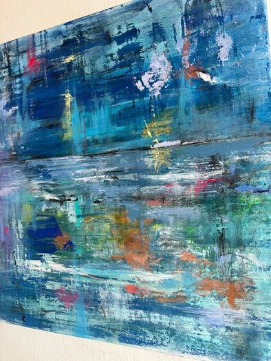 Original Abstract Painting Seascape