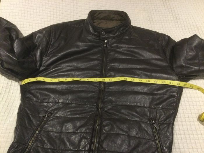 Massimo Dutti Black Leather reversible jacket XL  Pre owned.