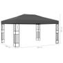 Gazebo 3x3 m Anthracite Fabric Image 6