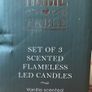 Set Of 3 Vanilla Scented Flameless Led Candles Image 7