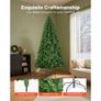 Christmas Tree, 1.8m Artificial Xmas Tree, Full Holiday Decor Trees with 1250 Branch Tips & Sturdy Metal Base for Home Party Office Decoration Image 3