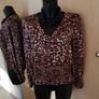 Women's Gallery Leopard Print Top NWT Size 14 Image 4