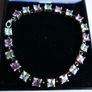 Vintage 925 Sterling Silver Pink Crystal Tennis Style Bracelet length 7,7" - 17,8g Image 6