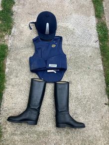 Horse riding hat,jacket,boots