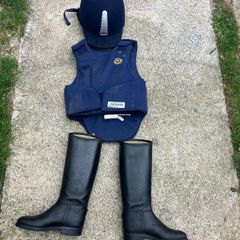 Horse riding hat,jacket,boots