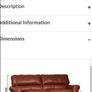 Boletelli Butterscotch Leather 3 Seater Sofa Image 4