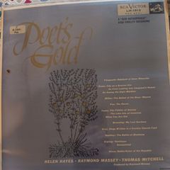 Poet's Gold LP 1955 - Helen Hayes/Raymond Massey/Thomas Mitchell