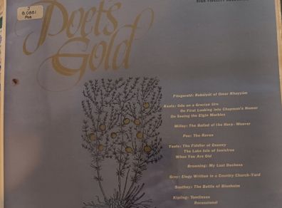 Poet's Gold LP 1955 - Helen Hayes/Raymond Massey/Thomas Mitchell