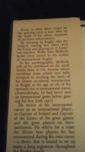 Autobiography of Willie John McBride as told to Edmund Van Esbeck