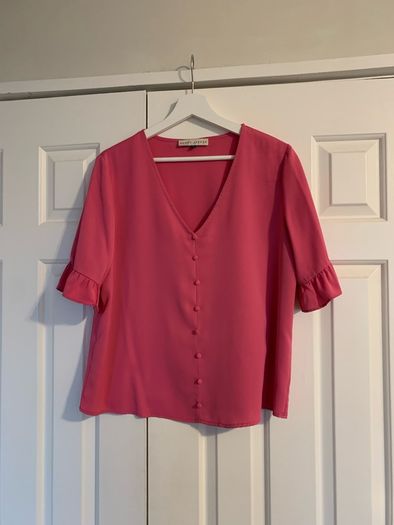 Rowan Avenue Pink Bell Sleeve Top