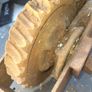 Another Beautiful Large Heavy Antique Iron Pulley Image 9