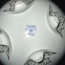 Antique Soho Pottery "Montauban" Blue Basket-Weave Image 2