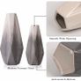 Grey White Vase for Flowers, Set of 2 Modern Ceramic Vases for Pampas Grass, Geometric Decorative Pottery Vase for Home Decor, Living Room, Bedroom, Table, Mantel, 28cm/22cm Image 3