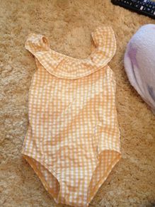 yellow gingham swimsuit