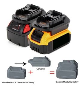 Battery Adapter Battery Converter for Milwaukee M18 18V Battery or for Dewalt 18V-20V Battery To Become Makita 18V Battery