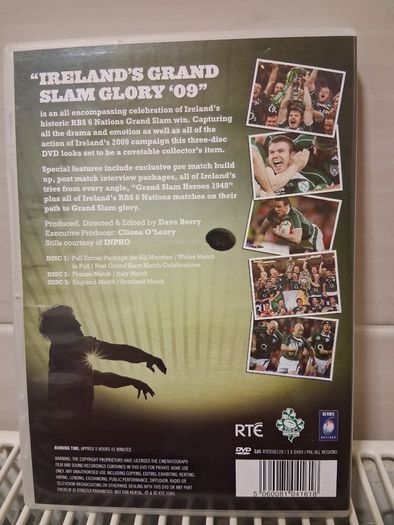 Ireland Rugby Grand Slam 2009 DVD Set. All Five Matches In Full. Collect In Dublin Or Receive Via Post.