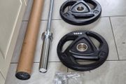 brand new olympic weight lifting set .