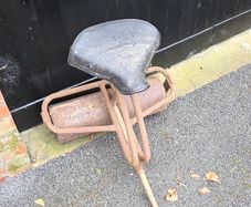 Vintage Garden Roller with Seat  Rustic  Decorative Piece