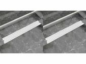 Linear Shower Drain 2 pcs Bubble 830x140 mm Stainless Steel