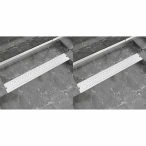 Linear Shower Drain 2 pcs Bubble 830x140 mm Stainless Steel