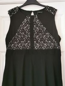 Fabulous Black Dress with Lace size 18
